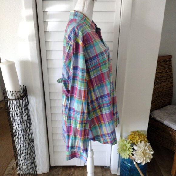 Ralph Lauren men's multicolor cotton long sleeve button down Sz XXL - Picture 3 of 8